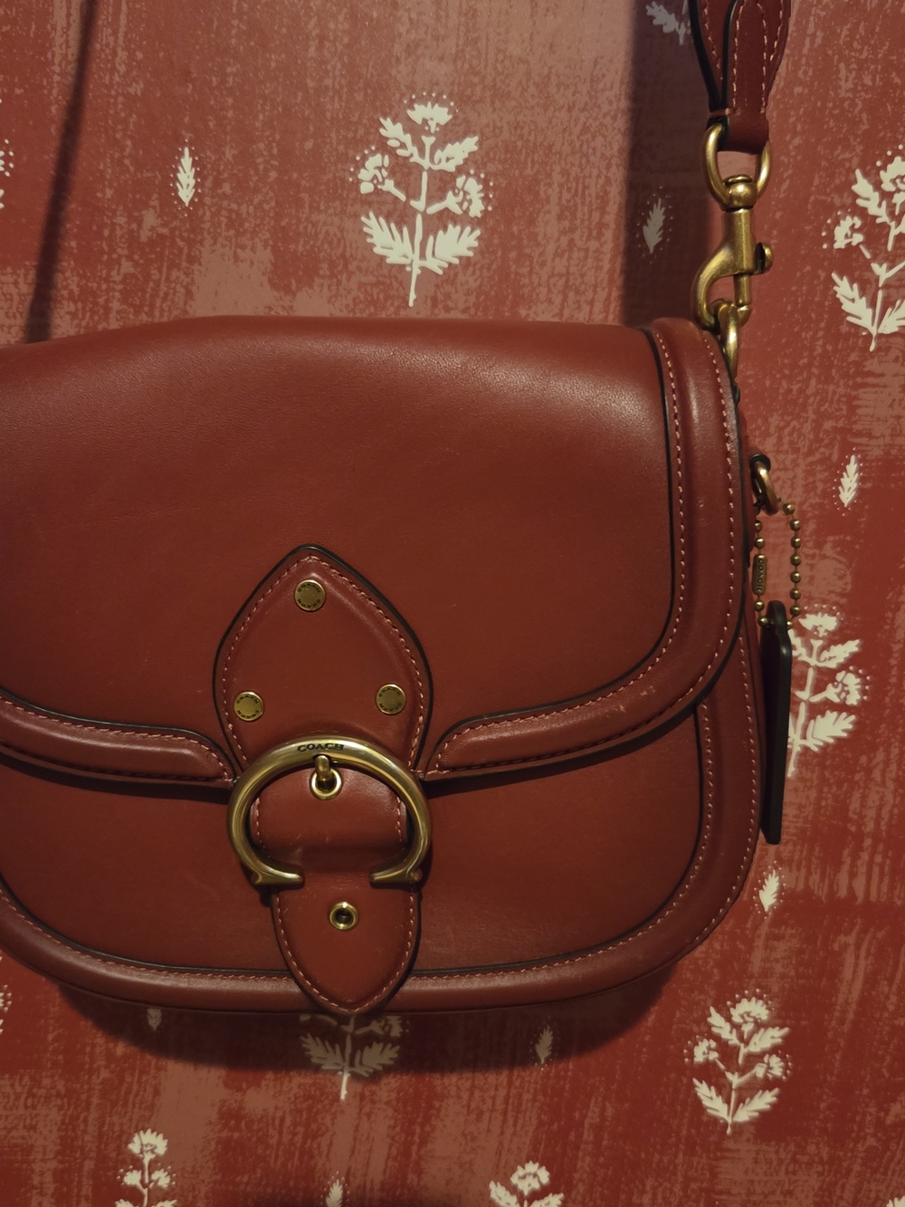 Coach Beat Saddle Bag in the Red Sand